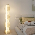 White grass skirt lamp light and shadow design art living room sofa edge floor lamp modern minimalist atmosphere lamp network red lighting fixture