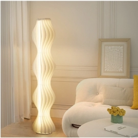 White grass skirt lamp light and shadow design art living room sofa edge floor lamp modern minimalist atmosphere lamp network red lighting fixture