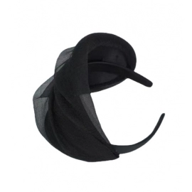 New Sabuta Fragrant Cloud Gauze Headband Retro French Half Hat Small Hat Hair Band Thin Hair Card Black Banquet Hair Accessories for Women