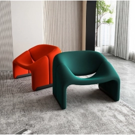 Lazy Sofa Nordic Instagram Style Home Bedroom Balcony Leisure Lamb Fleece Lying Down Curved Single Person Sofa Chair