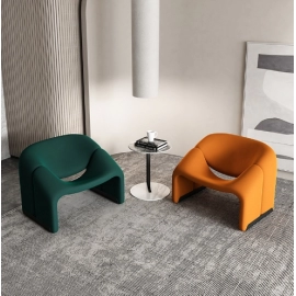 Lazy Sofa Nordic Instagram Style Home Bedroom Balcony Leisure Lamb Fleece Lying Down Curved Single Person Sofa Chair