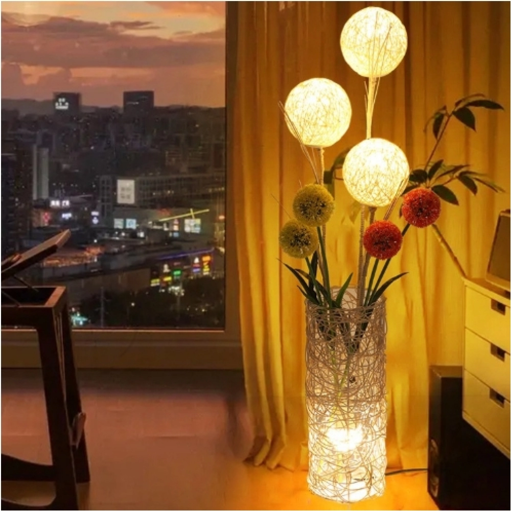 Tengbian floor lamp creative Chinese style homestay Zen tea room living room lamp bedroom bedside lamp Tengyi Japanese LED