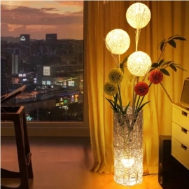 Tengbian floor lamp creative Chinese style homestay Zen tea room living room lamp bedroom bedside lamp Tengyi Japanese LED