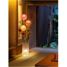 Tengbian floor lamp creative Chinese style homestay Zen tea room living room lamp bedroom bedside lamp Tengyi Japanese LED